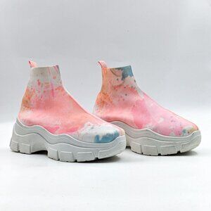 Lemonade Women Dye Tie Platform Festival Party Sneakers size 9